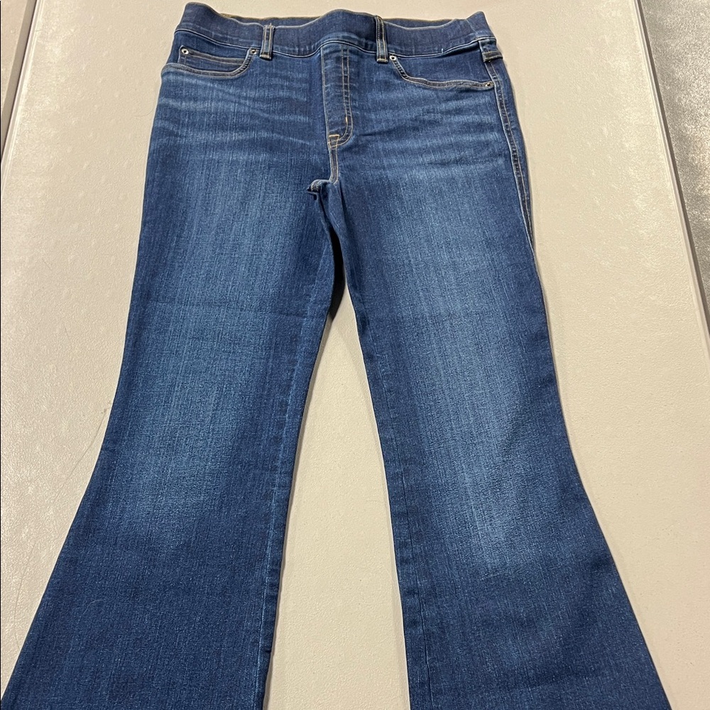 SPANX Women's Flare Jeans in Deep Blue